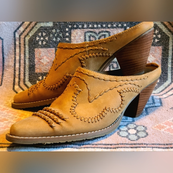 1990's Coldwater Creek Leather Mule Slides Size 8.5 - Picture 5 of 16